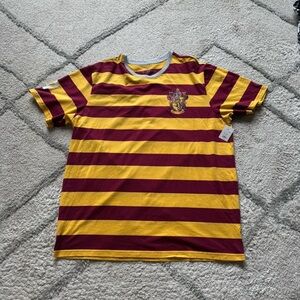 Universal Studios Harry Potter Gryffindor striped t-shirt gold maroon XXXL new